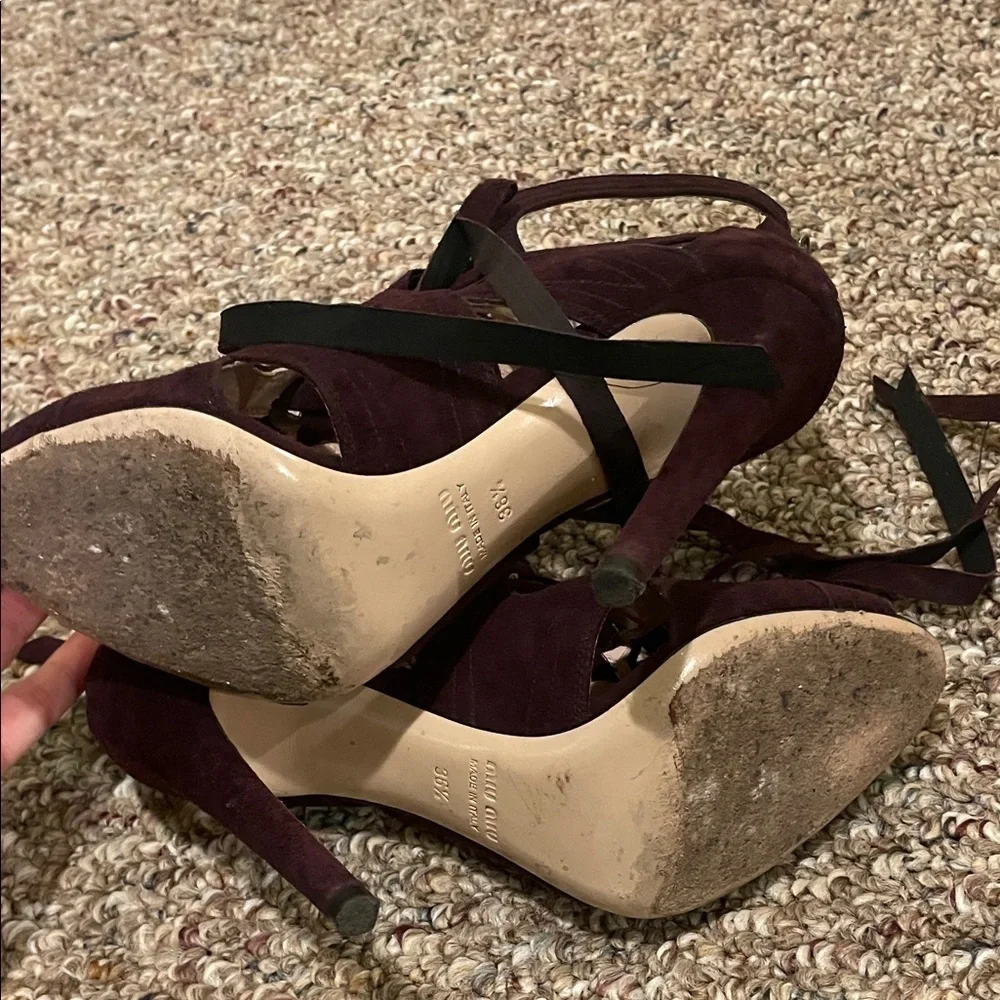 Womens Miu Miu Calzature Donna Ankle Strap Heels